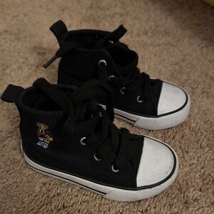 Polo Ralph Lauren Black and White Kids High-Top Sneakers